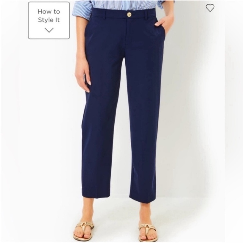 Lilly Pulitzer Navy Travel Trousers size 12